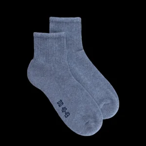Homme Doré Doré Socquettes^Socquettes homme en coton avec semelle confort - Bleu Croisette