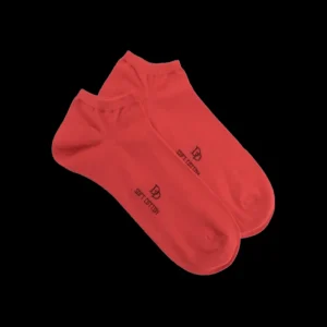 Homme Doré Doré Socquettes^Socquettes homme en coton doux - Rouge