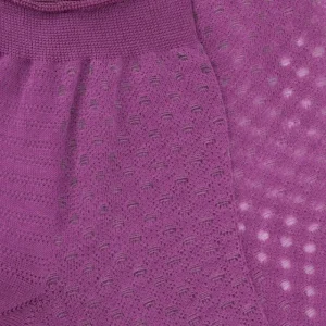 Femme Doré Doré Socquettes^Socquettes pour femmes en fil d'Ecosse avec transparents - Violet Grappe