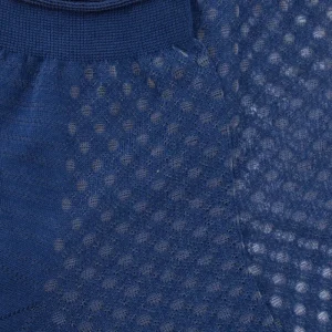 Femme Doré Doré Socquettes^Socquettes pour femmes en fil d'Ecosse avec transparents - Bleu Voilier