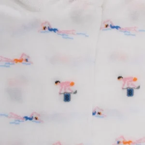 Homme Doré Doré Socquettes^Socquettes pour hommes en fil d'Ecosse à motifs de natation -