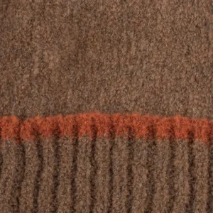 Doré Doré Bonnets^Bonnet à pompon en laine polaire - et orange