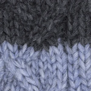 Doré Doré Bonnets^Bonnet doux à pompon - Gris et violine