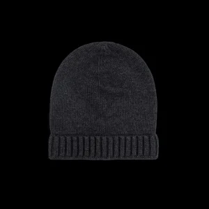 Doré Doré Bonnets^Bonnet en laine mérinos et cachemire - Gris anthracite