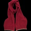 Doré Doré Écharpes^Écharpe unisexe en laine - Rouge amarante & Blanc Grive