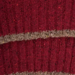 Doré Doré Écharpes^Écharpe unisexe en laine - Rouge amarante & Blanc Grive