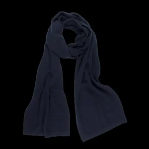 Doré Doré Écharpes^Écharpe unisexe en laine et cachemire - Bleu marine