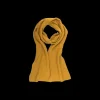 Doré Doré Écharpes^Écharpe unisexe en laine, soie et cachemire unis - Jaune Moutarde
