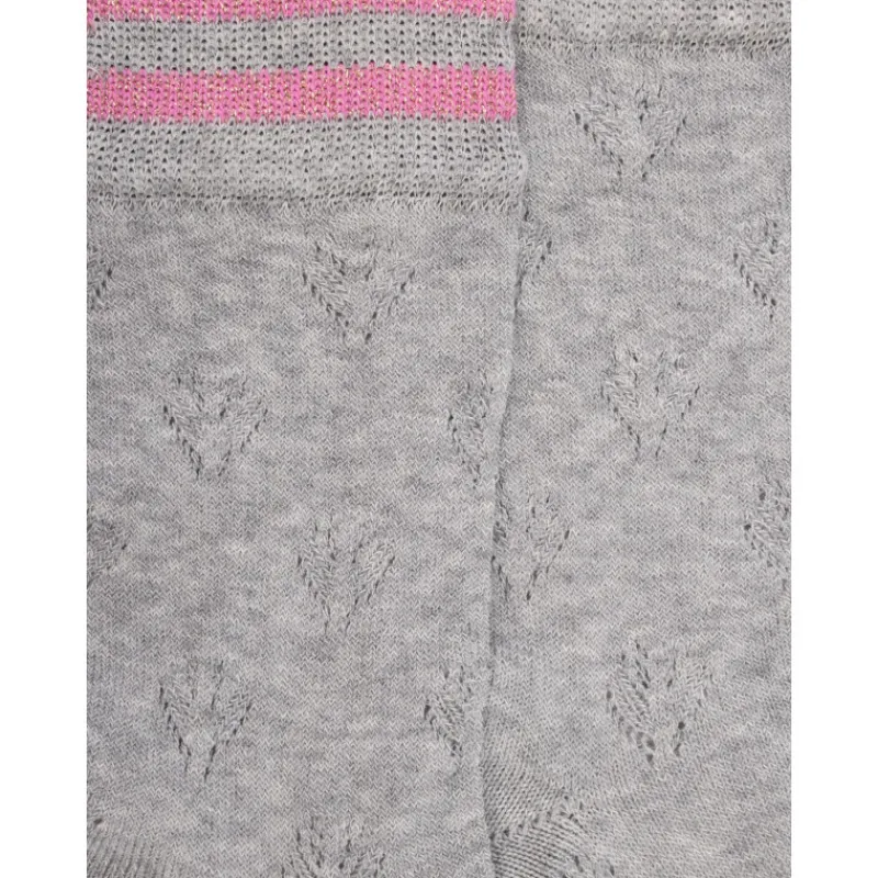 chaussettes_ajoures_en_co_1-2.webp Femme Doré Doré Chaussettes^Chaussettes ajourées en coton uni pour femmes - Gris Rocheux
