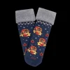 Enfant Doré Doré Chaussettes^Chaussettes anti-dérapantes enfant en coton à motif nounours - Bleu Caban