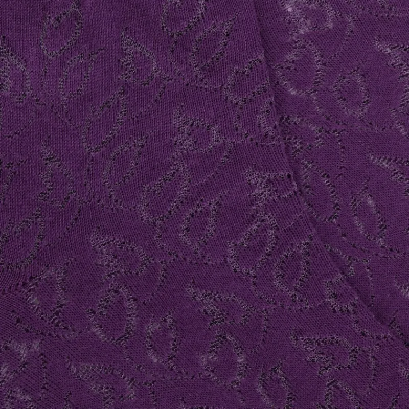 chaussettes_courtes_en_co_1-3.webp Femme Doré Doré Socquettes^Chaussettes courtes en coton égyptien uni pour femmes avec feuilles de ramage transparentes - Couleur prune