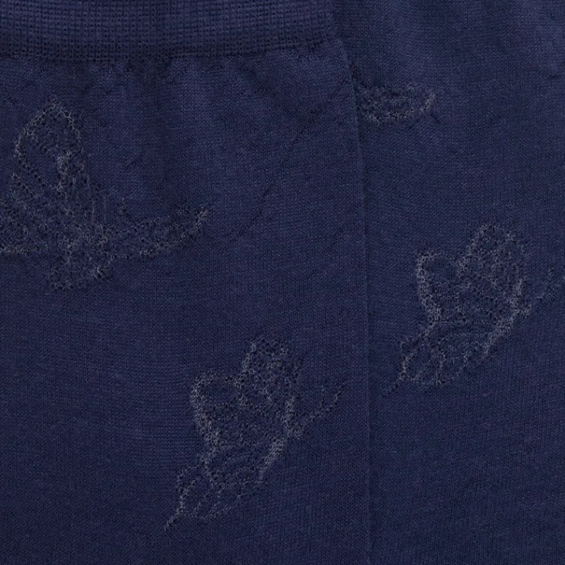 chaussettes_courtes_en_la_1-4.webp Femme Doré Doré Chaussettes^Chaussettes courtes en laine unie pour femmes avec papillons transparents - Bleu Caban