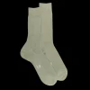 Homme Doré Doré Chaussettes^Chaussettes côtelées pour hommes en fil d'Ecosse 100% uni - Vert Sauge