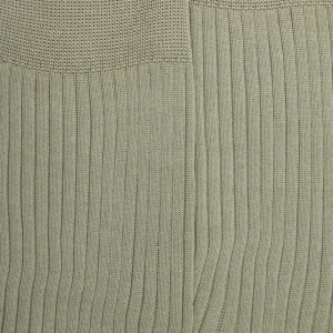 Homme Doré Doré Chaussettes^Chaussettes côtelées pour hommes en fil d'Ecosse 100% uni - Vert Sauge