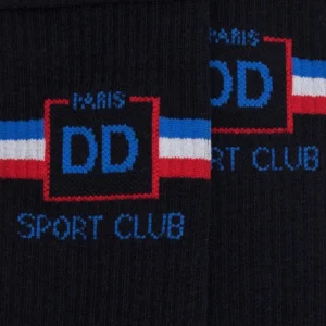 Femme Doré Doré Chaussettes^Chaussettes de sport en coton éponge pour femmes - Bleu marine foncé