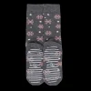 Femme Doré Doré Chaussettes^Chaussettes en coton à motifs de flocons de neige pour femmes - Gris oxford