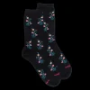 Femme Doré Doré Chaussettes^Chaussettes en coton égyptien pour femmes avec motifs de bouquets de fleurs -