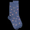 Homme Doré Doré Chaussettes^Chaussettes en coton égyptien pour hommes avec motifs de chiens - Bleu Port