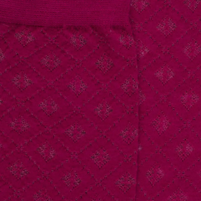 chaussettes_en_laine_avec_2.webp Femme Doré Doré Chaussettes^Chaussettes en laine avec losanges ajourés -