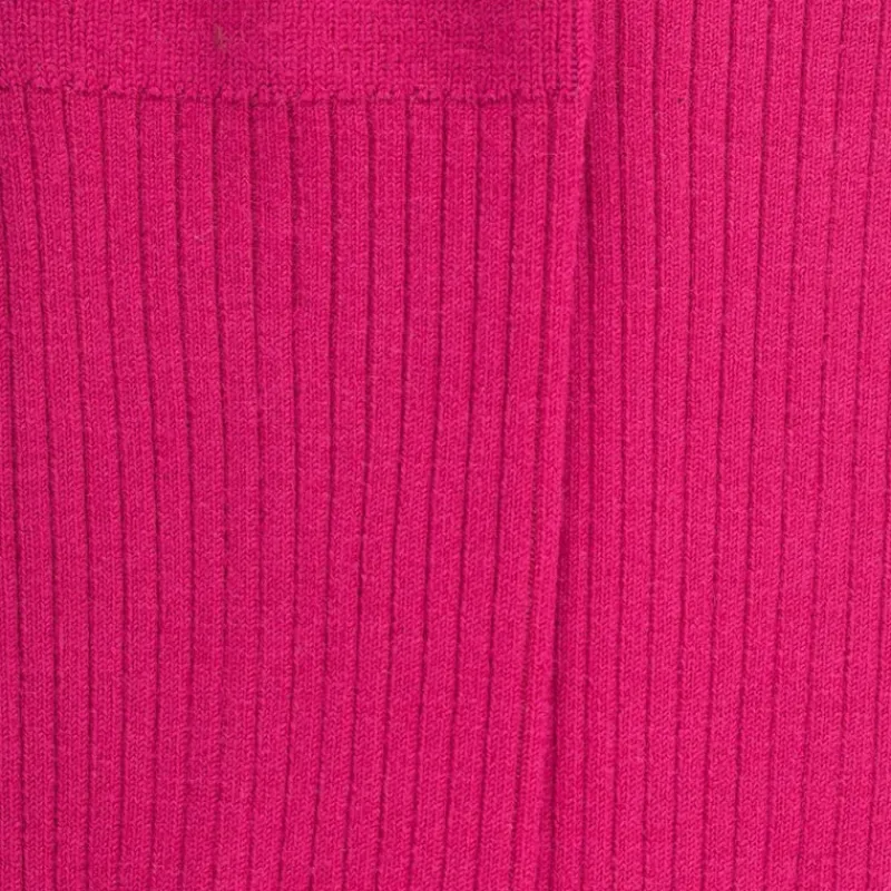 chaussettes_en_laine_unie_1-3.webp Femme Doré Doré Chaussettes^Chaussettes en laine unie côtelée pour femmes - Rose oléandre