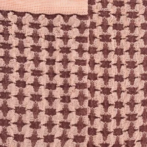 Femme Doré Doré Chaussettes^Chaussettes en viscose à motifs carrés et étoilés pour femmes - Rose poudré