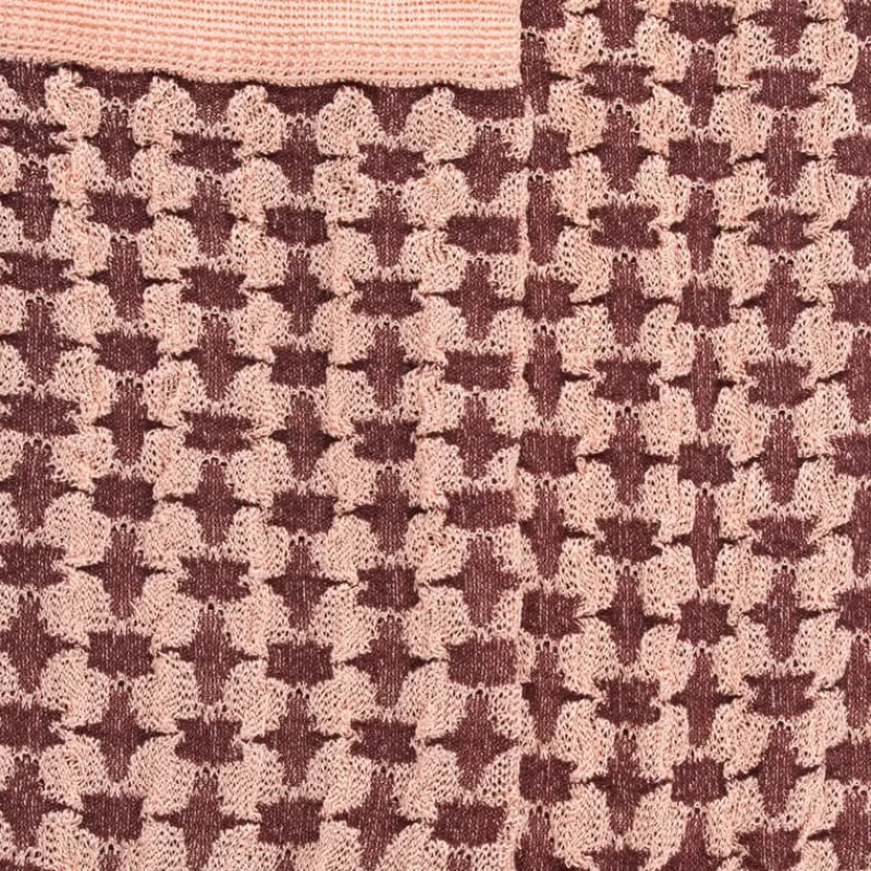 chaussettes_en_viscose__m_1.webp Femme Doré Doré Chaussettes^Chaussettes en viscose à motifs carrés et étoilés pour femmes - Rose poudré