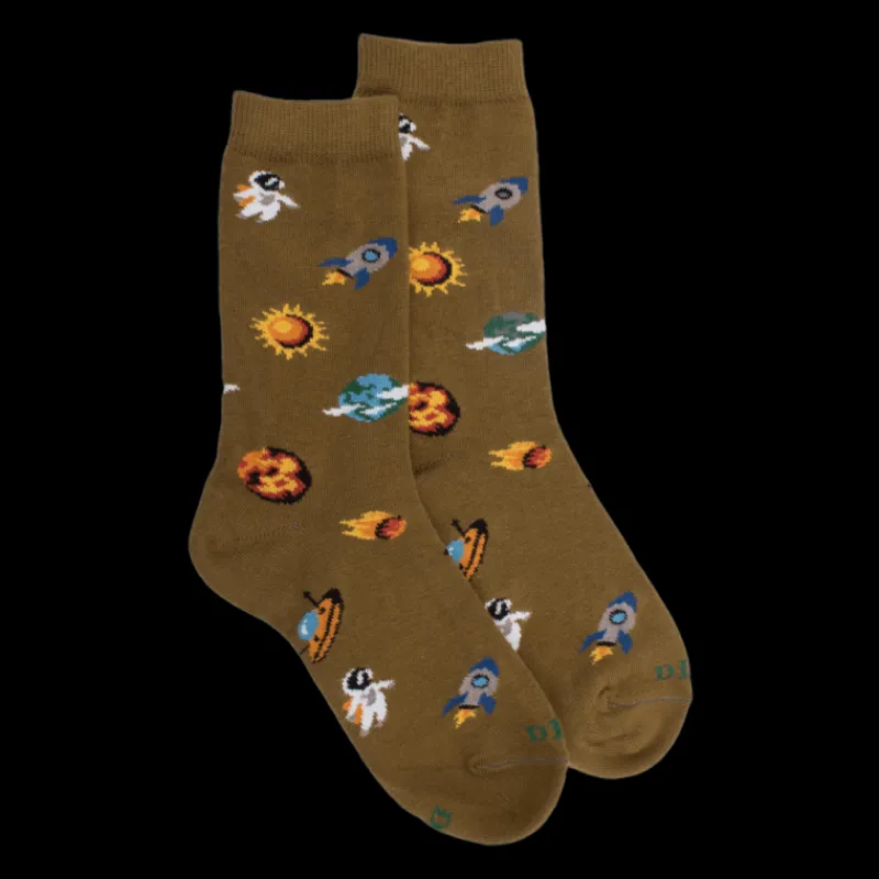 chaussettes_enfant_en_cot_0-1.webp Enfant Doré Doré Chaussettes^Chaussettes enfant en coton à motif univers - Vert pistache
