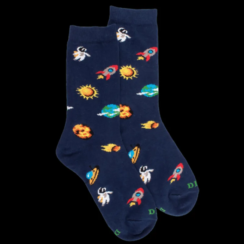 chaussettes_enfant_en_cot_0-2.webp Enfant Doré Doré Chaussettes^Chaussettes enfant en coton à motif univers - Bleu Voilier