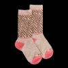Enfant Doré Doré Chaussettes^Chaussettes enfant en coton à motif zébré - Beige Sahara