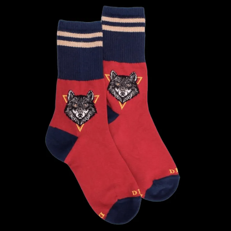 chaussettes_enfant_en_cot_0-6.webp Enfant Doré Doré Chaussettes^Chaussettes enfant en coton à motif loup -