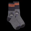 Enfant Doré Doré Chaussettes^Chaussettes enfant en coton à motif loup - Gris oxford