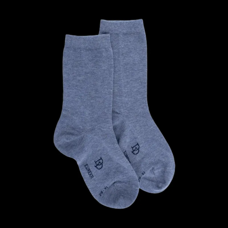 chaussettes_enfant_en_cot_0.webp Enfant Doré Doré Chaussettes^Chaussettes enfant en coton égyptien - Bleu jean clair