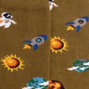 Enfant Doré Doré Chaussettes^Chaussettes enfant en coton à motif univers - Vert pistache