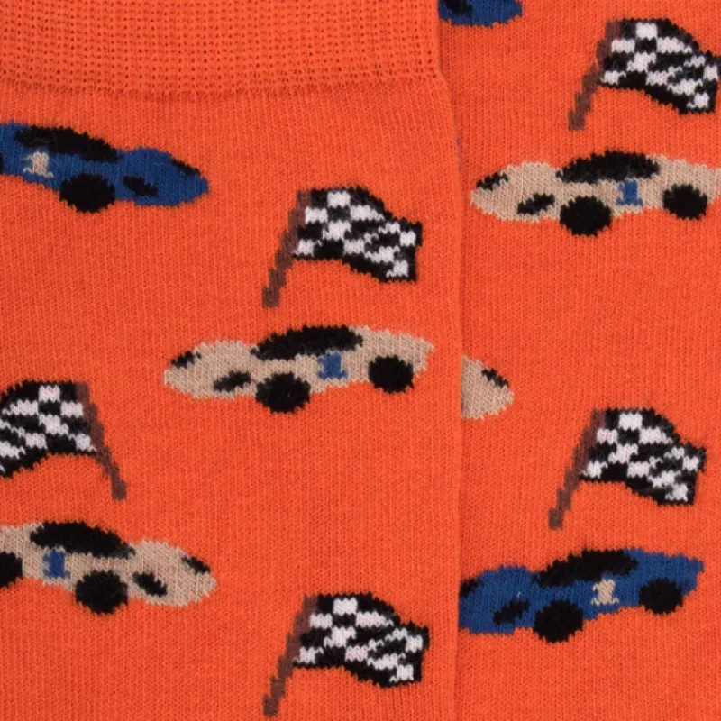 chaussettes_enfant_en_cot_1-11.webp Enfant Doré Doré Chaussettes^Chaussettes enfant en coton à motifs voitures de course -
