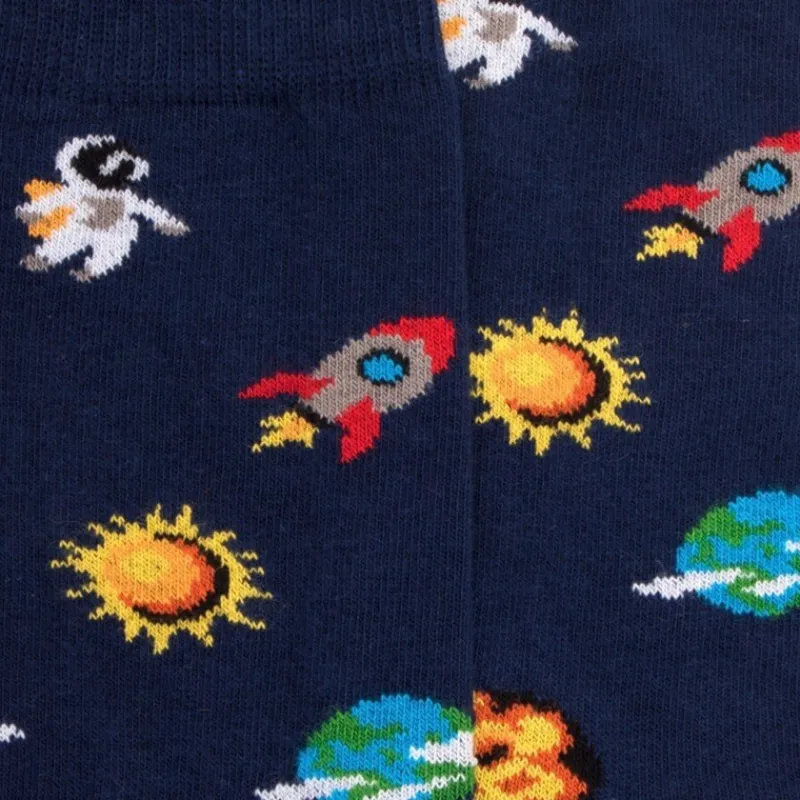 chaussettes_enfant_en_cot_1-2.webp Enfant Doré Doré Chaussettes^Chaussettes enfant en coton à motif univers - Bleu Voilier