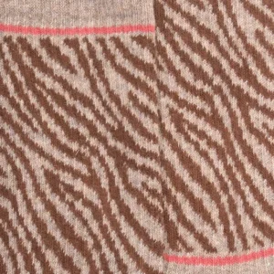 Enfant Doré Doré Chaussettes^Chaussettes enfant en coton à motif zébré - Beige Sahara