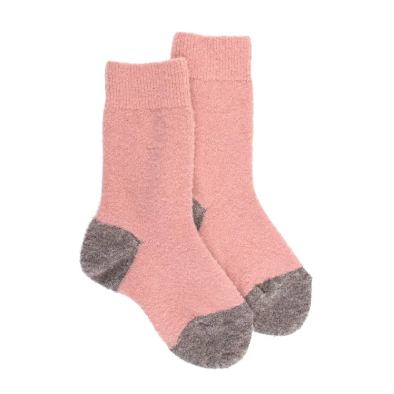 chaussettes_enfant_en_lai_0-4.webp Enfant Doré Doré Chaussettes^Chaussettes enfant en laine polaire - Rose Praline