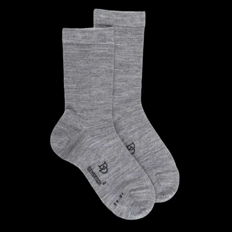 chaussettes_enfant_sensat_0.webp Enfant Doré Doré Chaussettes^Chaussettes enfant Sensation en laine et coton - Gris clair