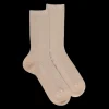 Femme Doré Doré Chaussettes^Chaussettes femme à côtes en fil d'Écosse - Beige Grège