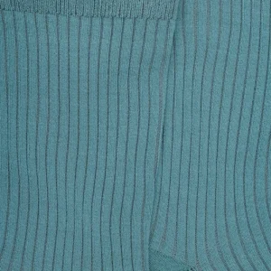 Femme Doré Doré Chaussettes^Chaussettes femme à côtes en fil d'Écosse - Vert Plantain