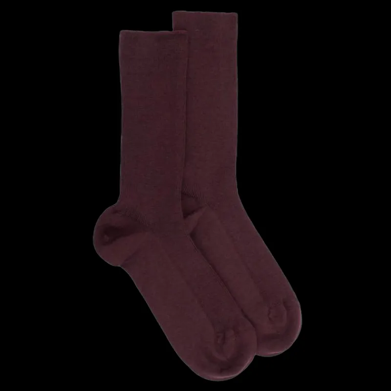 chaussettes_femme__ctes_s_0-10.webp Femme Doré Doré Chaussettes^Chaussettes femme à côtes sans bord élastique en laine -