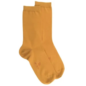 Femme Doré Doré Chaussettes^Chaussettes femme en coton doux et bord souple -