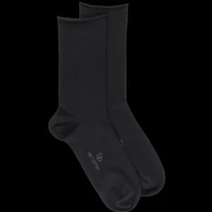 Femme Doré Doré Chaussettes^Chaussettes femme en coton doux avec bords roulés -