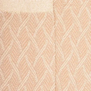 Femme Doré Doré Chaussettes^Chaussettes femme en coton et laine à motif entrelacés effet brillant - Beige Désert