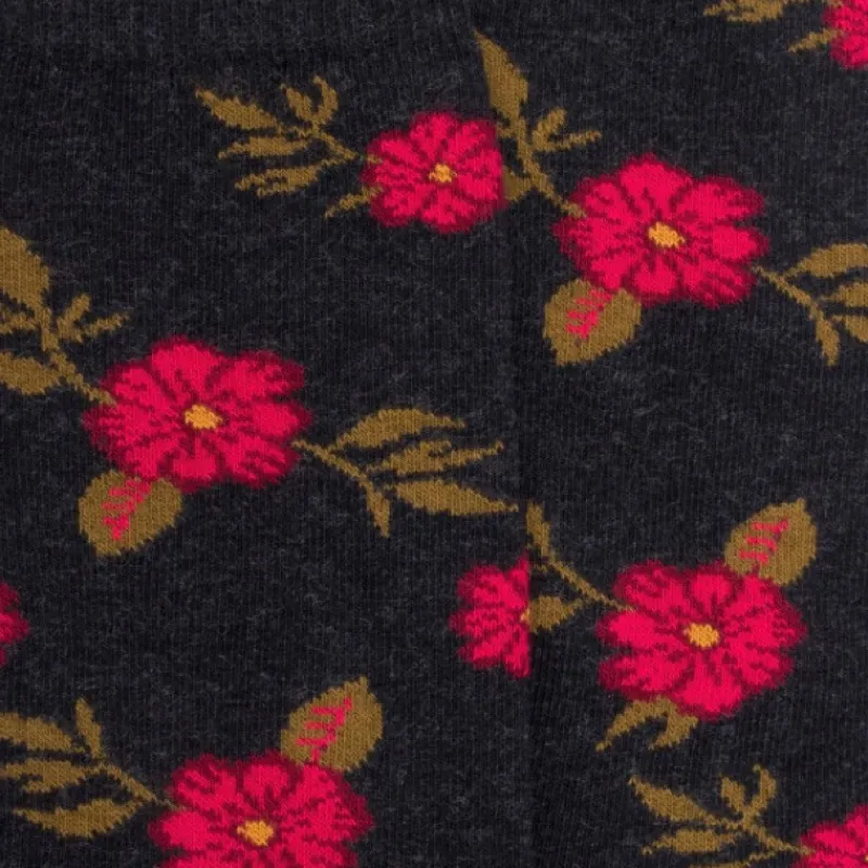 chaussettes_femme_en_coto_1-24.webp Femme Doré Doré Chaussettes^Chaussettes femme en coton à motif fleurs - Gris anthracite