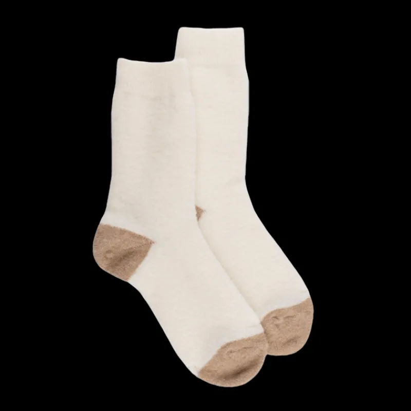 chaussettes_femme_en_lain_0-22.webp Femme Doré Doré Chaussettes^Chaussettes femme en laine polaire - Écru & Beige Désert