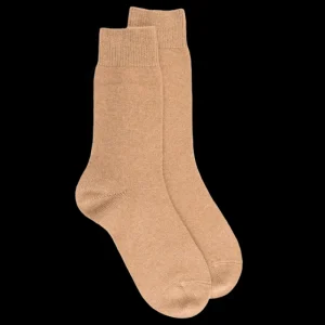 Femme Doré Doré Chaussettes^Chaussettes femme en laine et cachemire - Beige Désert