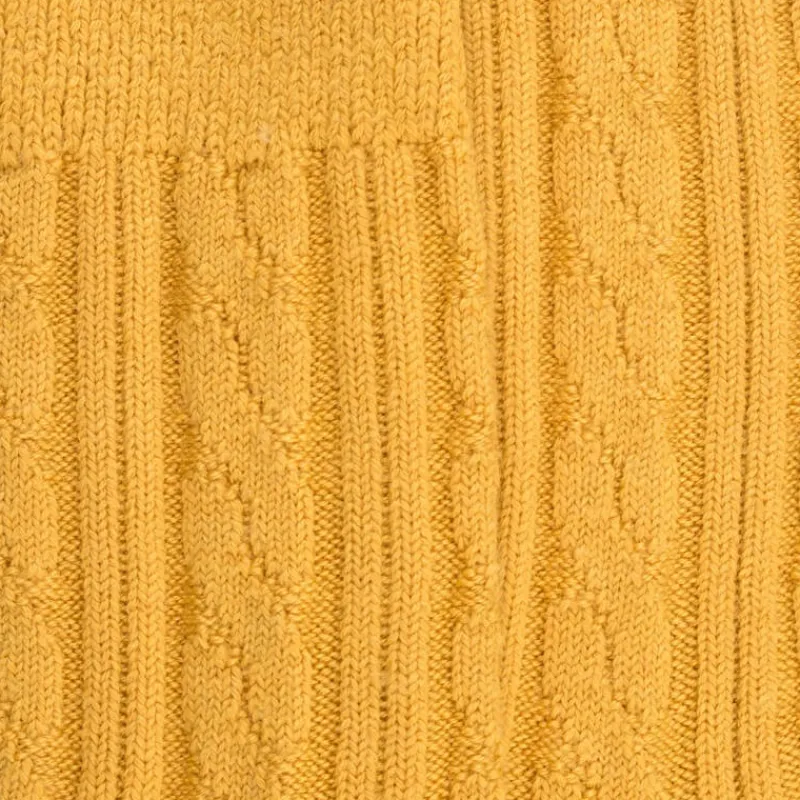 chaussettes_femme_en_lain_1-16.webp Femme Doré Doré Chaussettes^Chaussettes femme en laine à motif torsadés - Jaune Moutarde