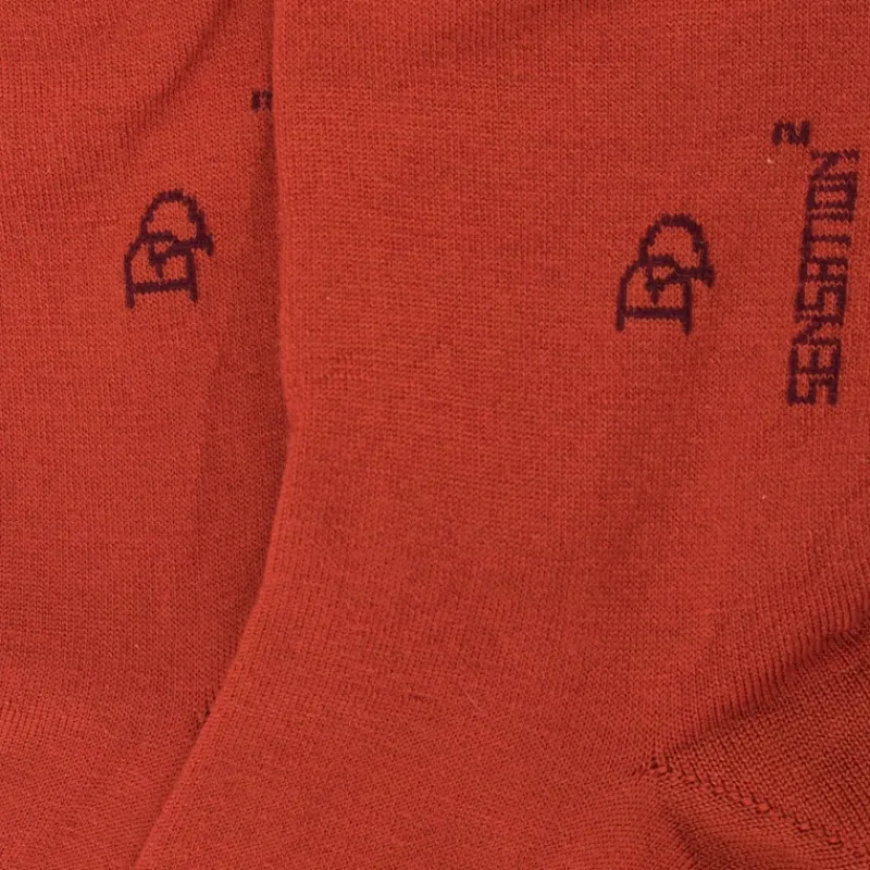 chaussettes_femme_en_lain_1-25.webp Femme Doré Doré Chaussettes^Chaussettes femme en laine et coton - Orange henné