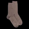 Femme Doré Doré Chaussettes^Chaussettes femme fines en coton égyptien - Blanc Grive
